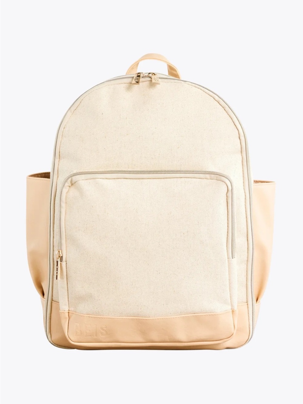 NWOT BEIS The Travel Backpack Cream/Tan Canvas